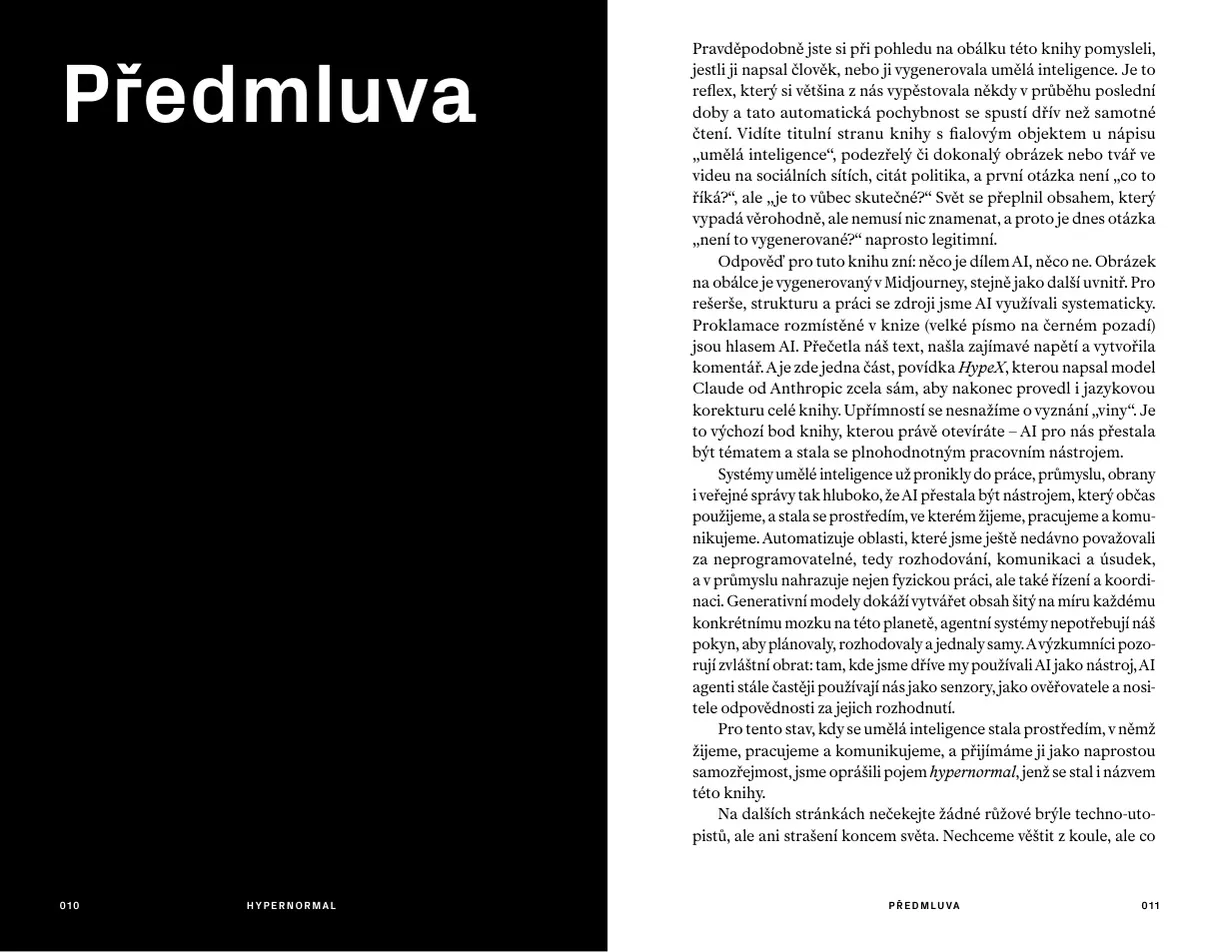 Předmluva knihy Hypernormal